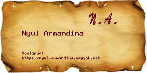 Nyul Armandina névjegykártya